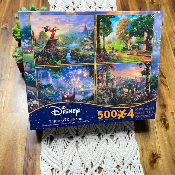 Barnes & Noble Toys Disney Thomas Kinkade 4 50 Pc Puzzles Poshmark
